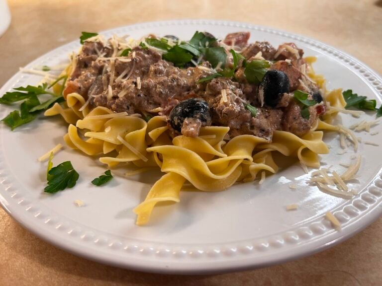 Creamy Tomato Stroganoff