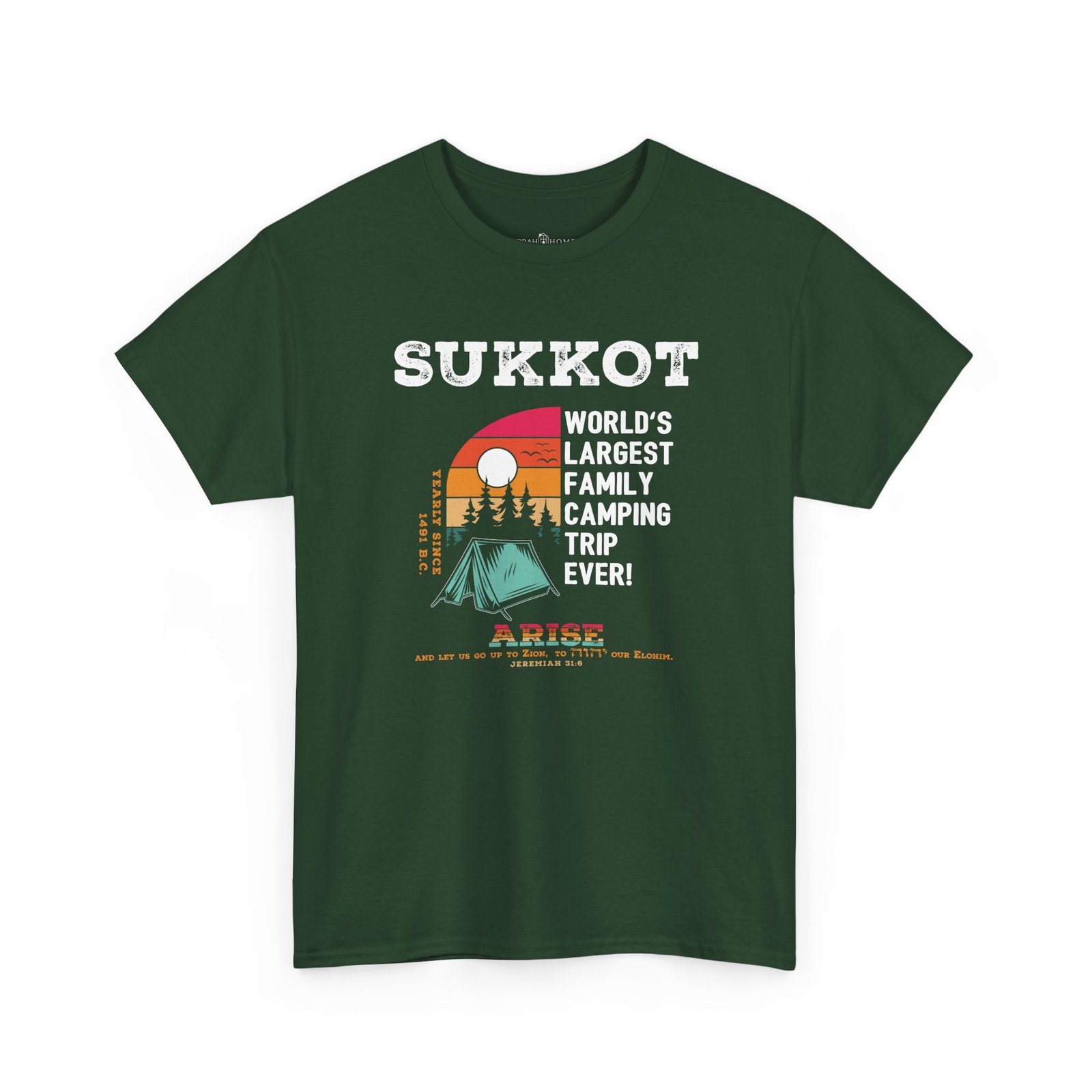 Sukkot - World's Largest Family Camping Trip Ever! — Celebrate the Feasts Graphic T-Shirt - Image 5