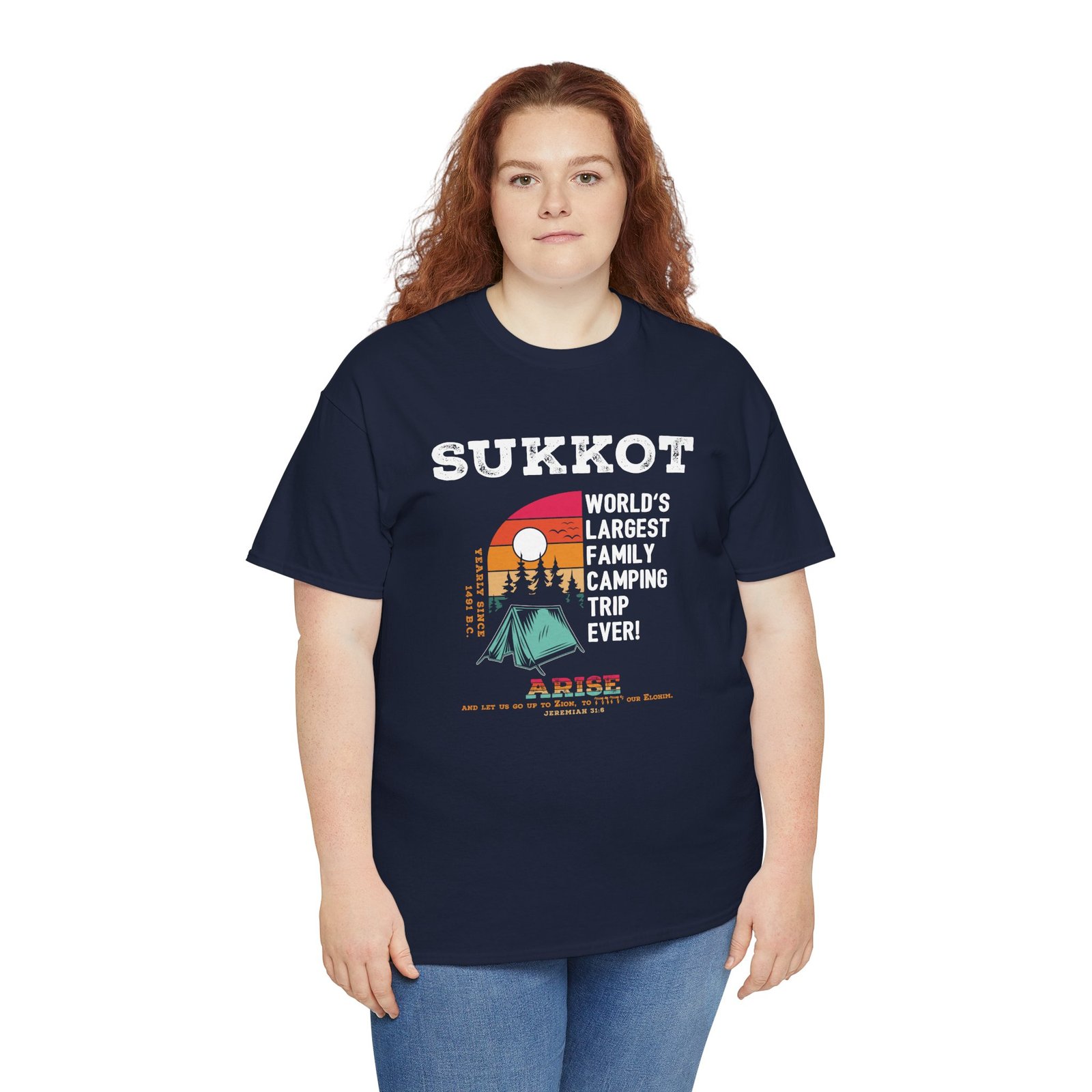 Sukkot - World's Largest Family Camping Trip Ever! — Celebrate the Feasts Graphic T-Shirt - Image 4