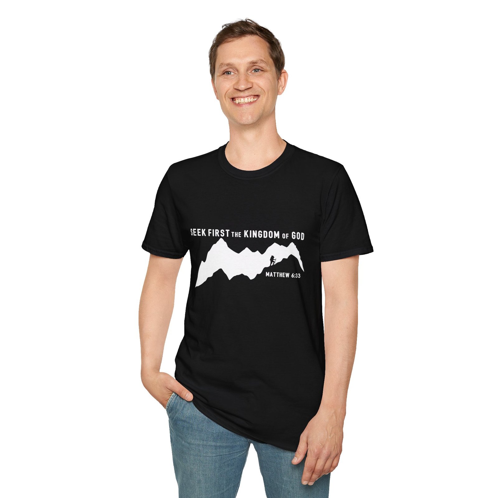 Seek First the Kingdom of God Mountain T-Shirt — Matthew 6:33 Christian Tee - Image 9