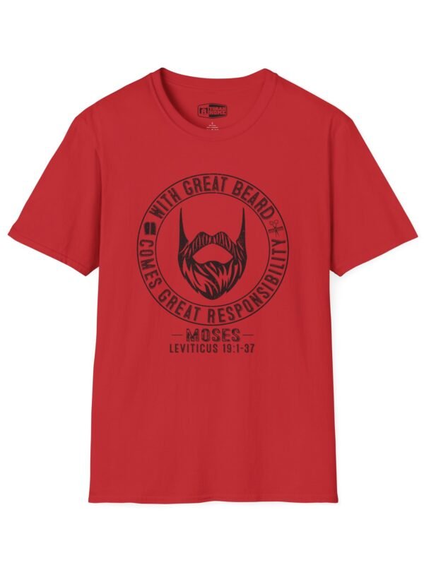 With Great Beard Comes Great Responsibility Men's Biblical Graphic T-shirt