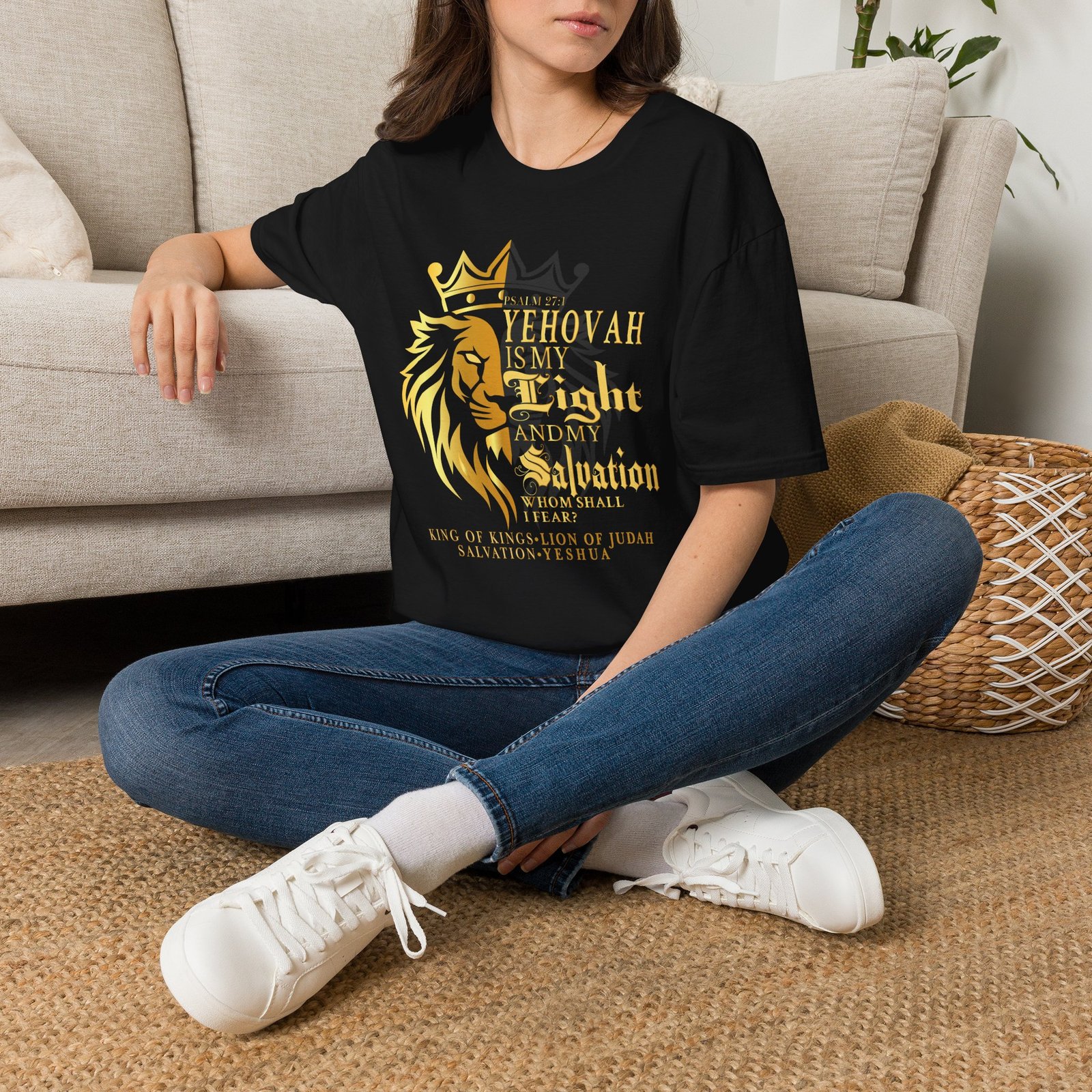 "Yehovah Is My Light and My Salvation" Inspirational Faith Tee - Image 3